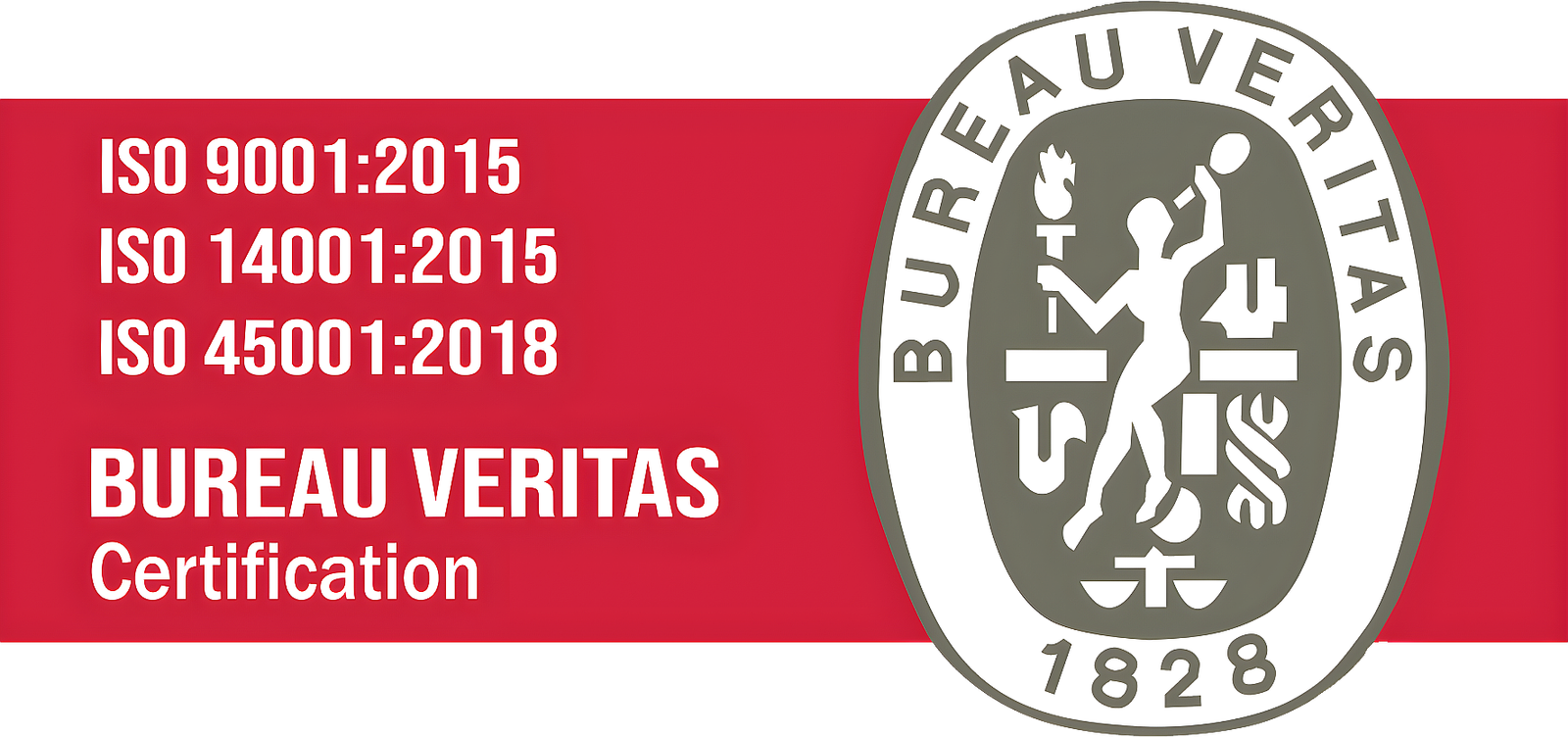 Certificación Bureau Veritas - ISO 9001:2015, ISO 14001:2015, ISO 45001:2018